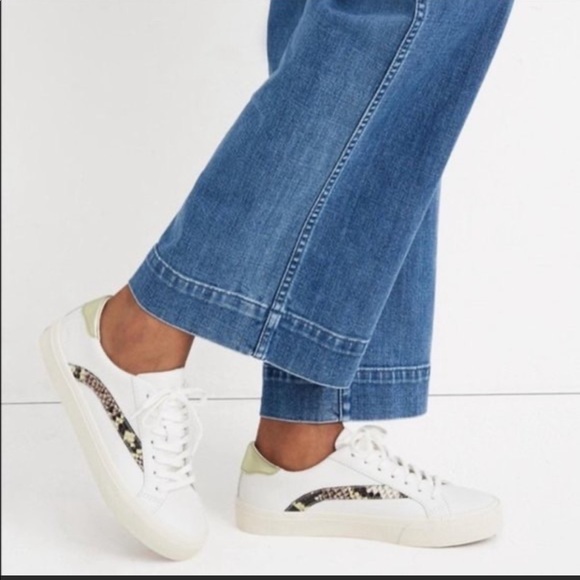 Madewell Sidewalk Low-Top Sneakers in Snake & Metallic Embossed Leather - Picture 11 of 14